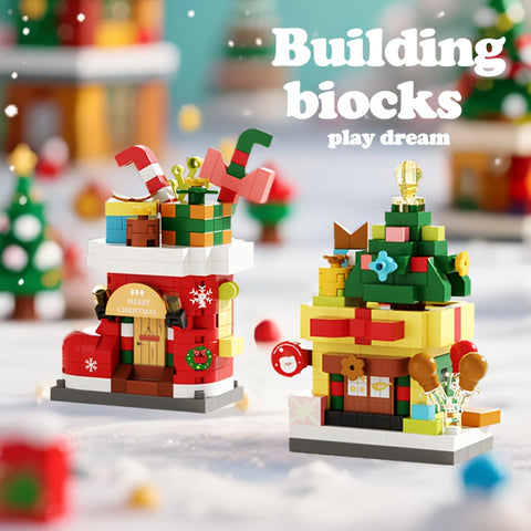 1292pcs Extra Large Building Blocks Set for Christmas Display, Winter Houses, Collector&