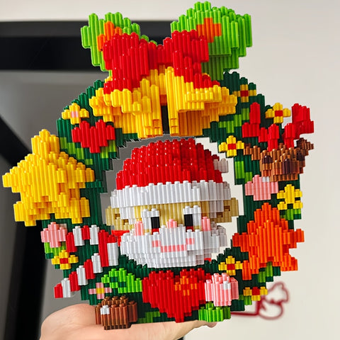 3122pcs Father Christmas Wreath Building Blocks Set