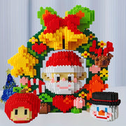3122pcs Father Christmas Wreath Building Blocks Set