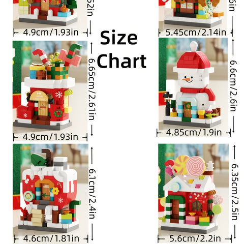 1292pcs Extra Large Building Blocks Set for Christmas Display, Winter Houses, Collector&