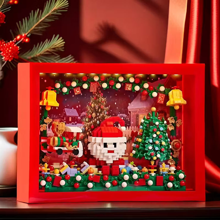 1150pcs Christmas Santa Clause 3D Photo Frame Building Brick