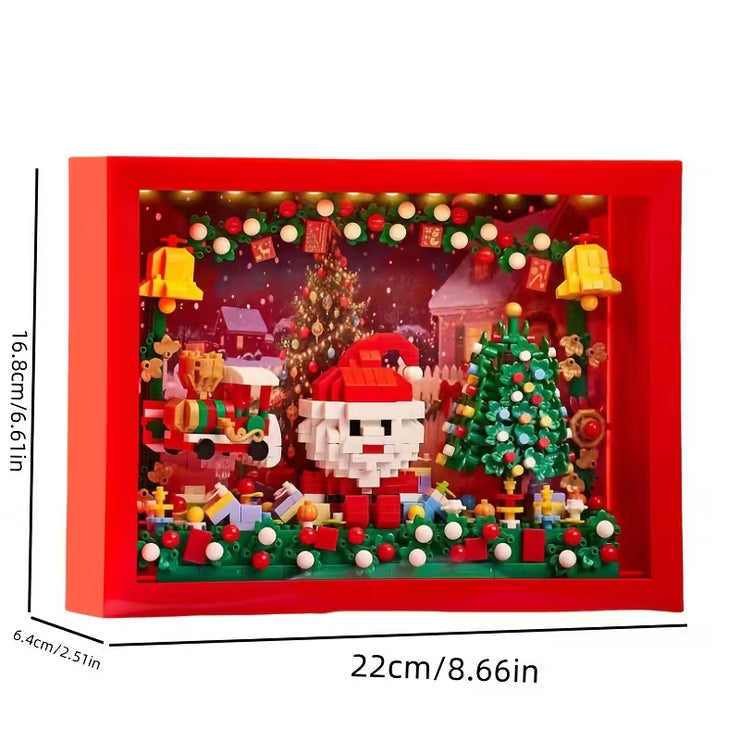 1150pcs Christmas Santa Clause 3D Photo Frame Building Brick