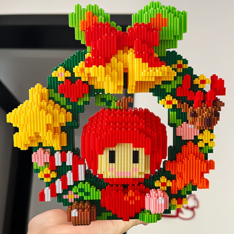 3122pcs Father Christmas Wreath Building Blocks Set