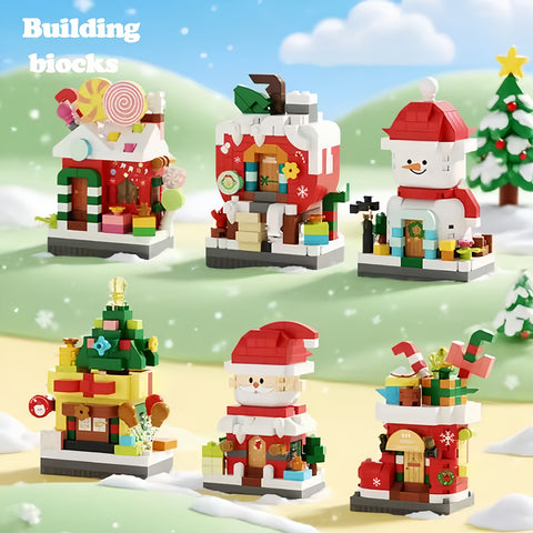 1292pcs Extra Large Building Blocks Set for Christmas Display, Winter Houses, Collector&