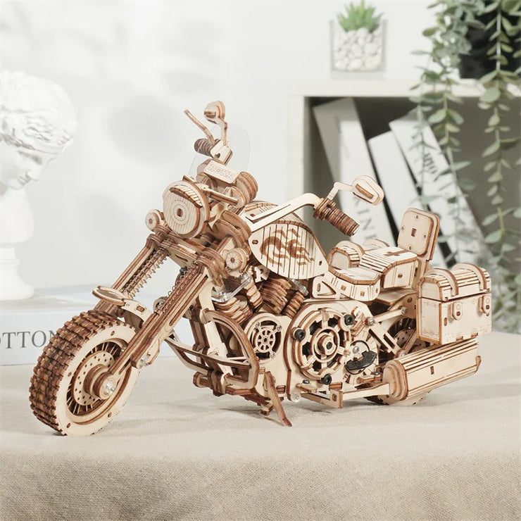 Robotime ROKR Cruiser Motorcycle DIY Wooden Model Kit – 420pcs Assembly Puzzle LK504