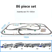Electric High-Speed Railway Set – Harmony Train Model with DIY Tracks for Kids