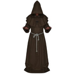 Cosplay Plague Doctor  Costume Medieval Hooded Robe Steampunk Terror Mask Hat Adult Halloween Party Role Play Size S-XL