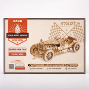 Robotime ROKR 3D Puzzle – Movable Steam Train, Car & Jeep Wooden Model Assembly Kit for Children and Adults