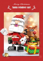 1455 Pcs City Christmas House House Building Blocks Friends Music Box Castle Train Santa Claus Tree Bricks Toys For Kids Gifts