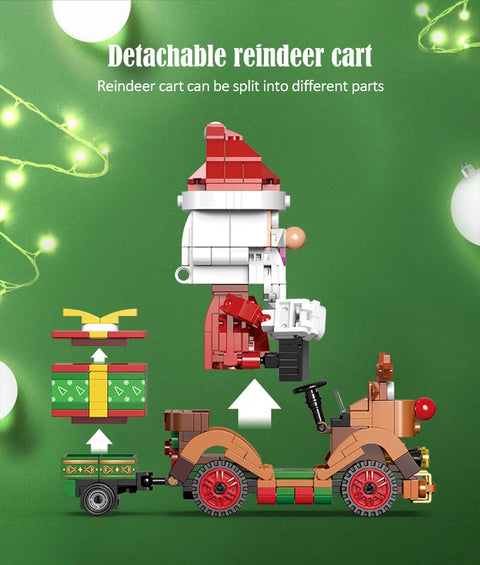 1455 Pcs City Christmas House House Building Blocks Friends Music Box Castle Train Santa Claus Tree Bricks Toys For Kids Gifts