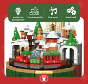 1455 Pcs City Christmas House House Building Blocks Friends Music Box Castle Train Santa Claus Tree Bricks Toys For Kids Gifts