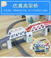 Electric High-Speed Railway Set – Harmony Train Model with DIY Tracks for Kids