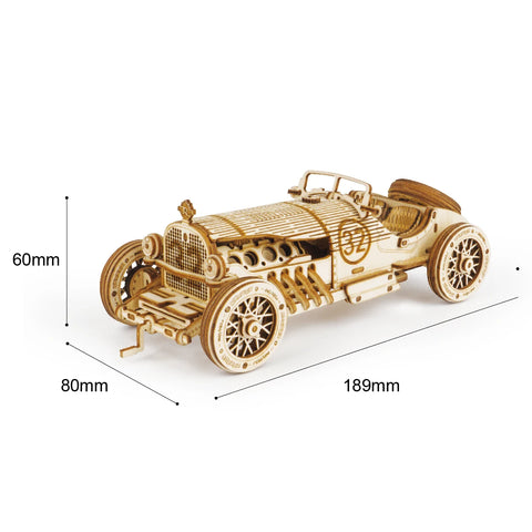 Robotime ROKR 3D Puzzle – Movable Steam Train, Car & Jeep Wooden Model Assembly Kit for Children and Adults