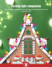 1455 Pcs City Christmas House House Building Blocks Friends Music Box Castle Train Santa Claus Tree Bricks Toys For Kids Gifts
