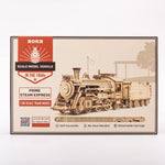 Robotime ROKR 3D Puzzle – Movable Steam Train, Car & Jeep Wooden Model Assembly Kit for Children and Adults