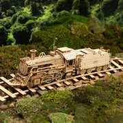 Robotime ROKR 3D Puzzle – Movable Steam Train, Car & Jeep Wooden Model Assembly Kit for Children and Adults