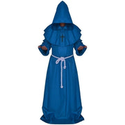 Cosplay Plague Doctor  Costume Medieval Hooded Robe Steampunk Terror Mask Hat Adult Halloween Party Role Play Size S-XL