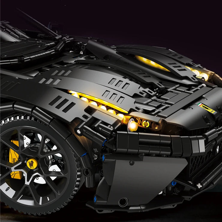 MOC 91102 Creative F12 Super Sport Black Racing Car Model RSR 3097 Pcs