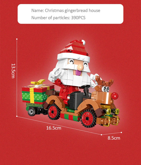 1455 Pcs City Christmas House House Building Blocks Friends Music Box Castle Train Santa Claus Tree Bricks Toys For Kids Gifts