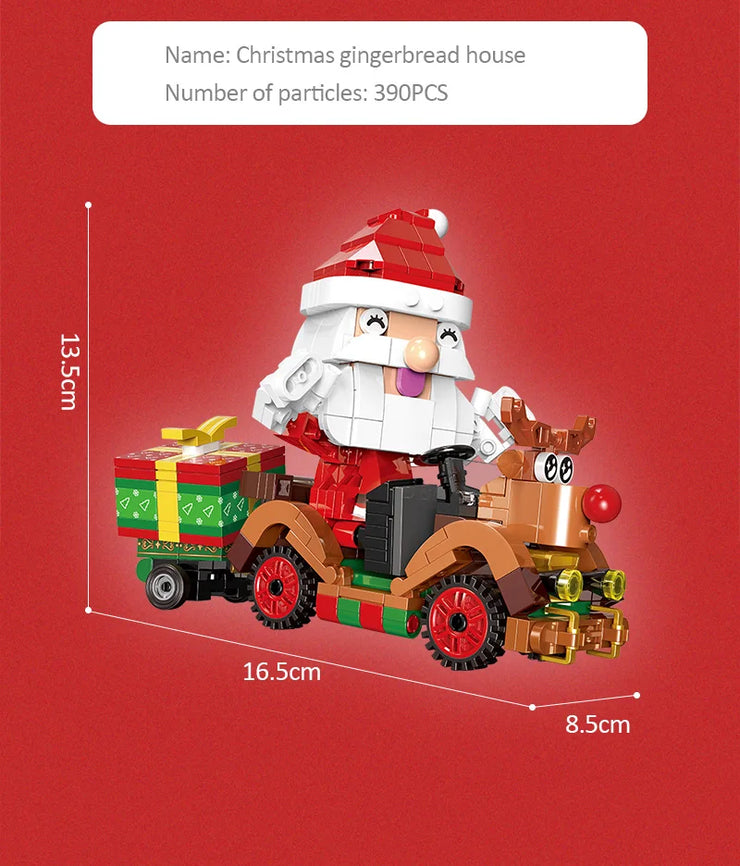 1455 Pcs City Christmas House House Building Blocks Friends Music Box Castle Train Santa Claus Tree Bricks Toys For Kids Gifts