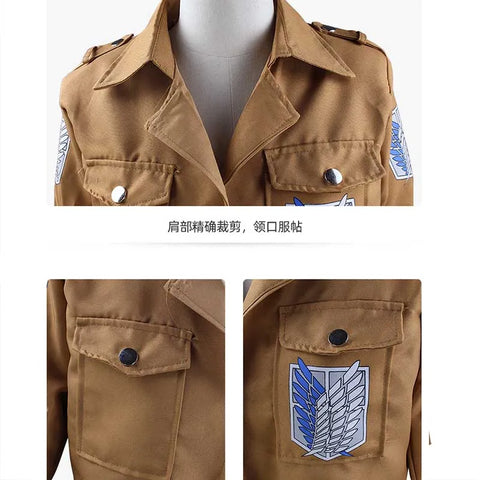 Cosplay Anime Levi Ackerman Mikasa Ackerman Cosplay Costume Eren Jaeger Outfits Hange Zoe Cosplay CostumeFull Set