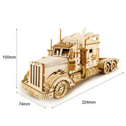Robotime ROKR 3D Puzzle – Movable Steam Train, Car & Jeep Wooden Model Assembly Kit for Children and Adults