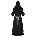 Cosplay Plague Doctor  Costume Medieval Hooded Robe Steampunk Terror Mask Hat Adult Halloween Party Role Play Size S-XL