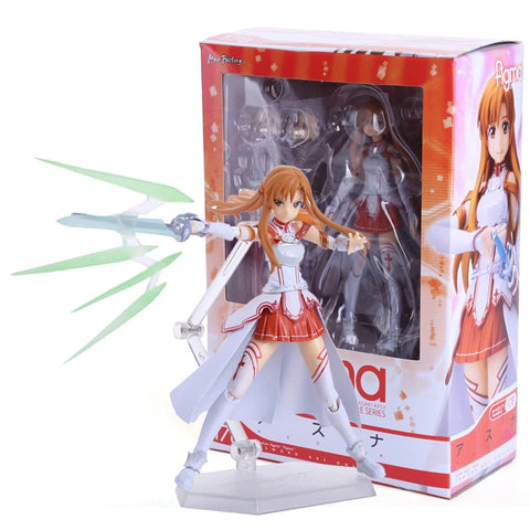 Sword Art Online Kirito Kazuto Figma 174 Asuna Figma 178 PVC Action Figure Collectible Model Toy