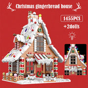 1455 Pcs City Christmas House House Building Blocks Friends Music Box Castle Train Santa Claus Tree Bricks Toys For Kids Gifts