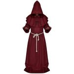 Cosplay Plague Doctor  Costume Medieval Hooded Robe Steampunk Terror Mask Hat Adult Halloween Party Role Play Size S-XL