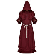 Cosplay Plague Doctor  Costume Medieval Hooded Robe Steampunk Terror Mask Hat Adult Halloween Party Role Play Size S-XL