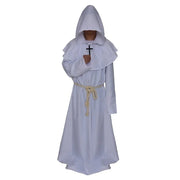 Cosplay Plague Doctor  Costume Medieval Hooded Robe Steampunk Terror Mask Hat Adult Halloween Party Role Play Size S-XL