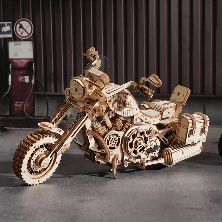 Robotime ROKR Cruiser Motorcycle DIY Wooden Model Kit – 420pcs Assembly Puzzle LK504