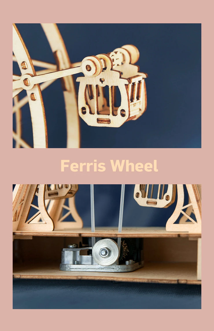 Robotime Rolife Rotatable Ferris Wheel – 232pcs DIY 3D Wooden Model Kit