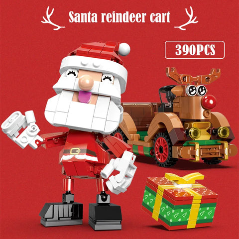 1455 Pcs City Christmas House House Building Blocks Friends Music Box Castle Train Santa Claus Tree Bricks Toys For Kids Gifts