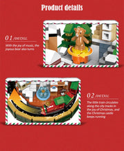 1455 Pcs City Christmas House House Building Blocks Friends Music Box Castle Train Santa Claus Tree Bricks Toys For Kids Gifts