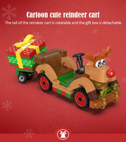 1455 Pcs City Christmas House House Building Blocks Friends Music Box Castle Train Santa Claus Tree Bricks Toys For Kids Gifts