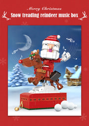 1455 Pcs City Christmas House House Building Blocks Friends Music Box Castle Train Santa Claus Tree Bricks Toys For Kids Gifts