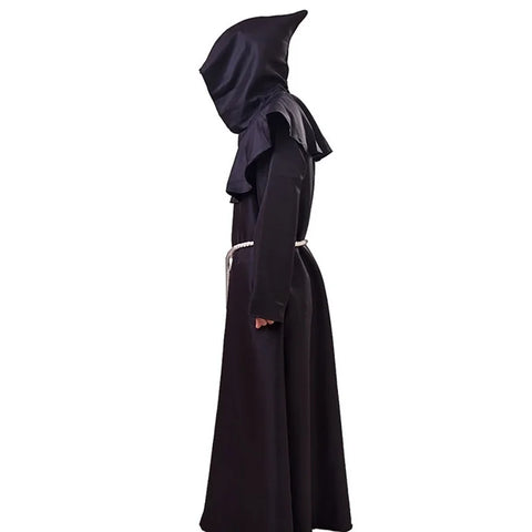 Cosplay Plague Doctor  Costume Medieval Hooded Robe Steampunk Terror Mask Hat Adult Halloween Party Role Play Size S-XL