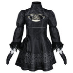 Big Size Yorha 2B Cosplay Costume Black Leotard Dress 2B Full Set Halloween Shojou Magical Girl Outfits Wig Gloves Eyemask Socks
