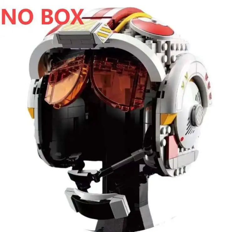 Star Wars Fighter Pilot Helmet Building Blocks Desk Decoration AT Jangos Kylos Fetts Rens C-3PO
