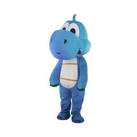 Green, Blue & Red Dinosaur Mascot Costume – Walking Character Outfit with Headgear for Adult Performances & Events