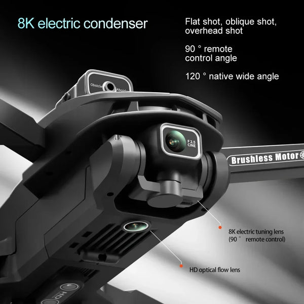 8K Aerial Photography Drone — Dual-Camera, Obstacle Avoidance (Ages 14+)