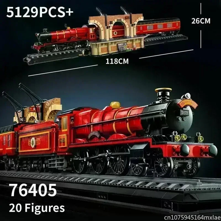Collector’s Edition 76405 Hogwarts Express Building Set – 5129-Piece Brick Train Model with Minifigures for Adults