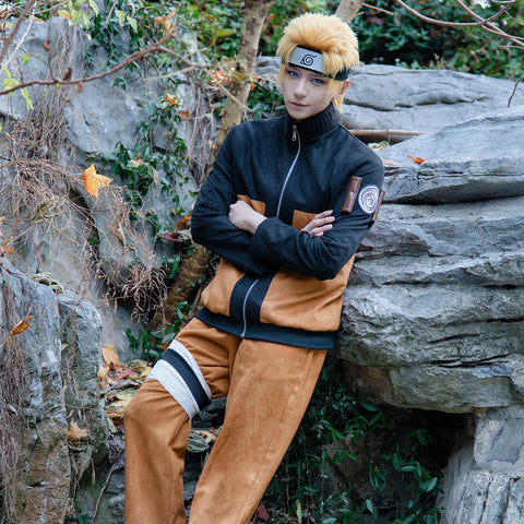 HOLOUN Uzumaki Cosplay Costume – Adult Anime Outfit with Top, Pants, and Headdress for Christmas, New Year, and Conventions