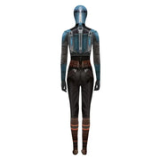 Mandalorian Jumpsuit with Head Cover 3D Bodysuit Cosplay Costume Halloween Masquerade Performance Outfits for Adult Kids