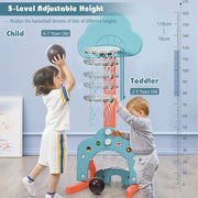 ERGOMASTER Basketball Hoop Set Stand 3-In-1 Sports Kid Center
