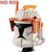 Star Wars Fighter Pilot Helmet Building Blocks Desk Decoration AT Jangos Kylos Fetts Rens C-3PO