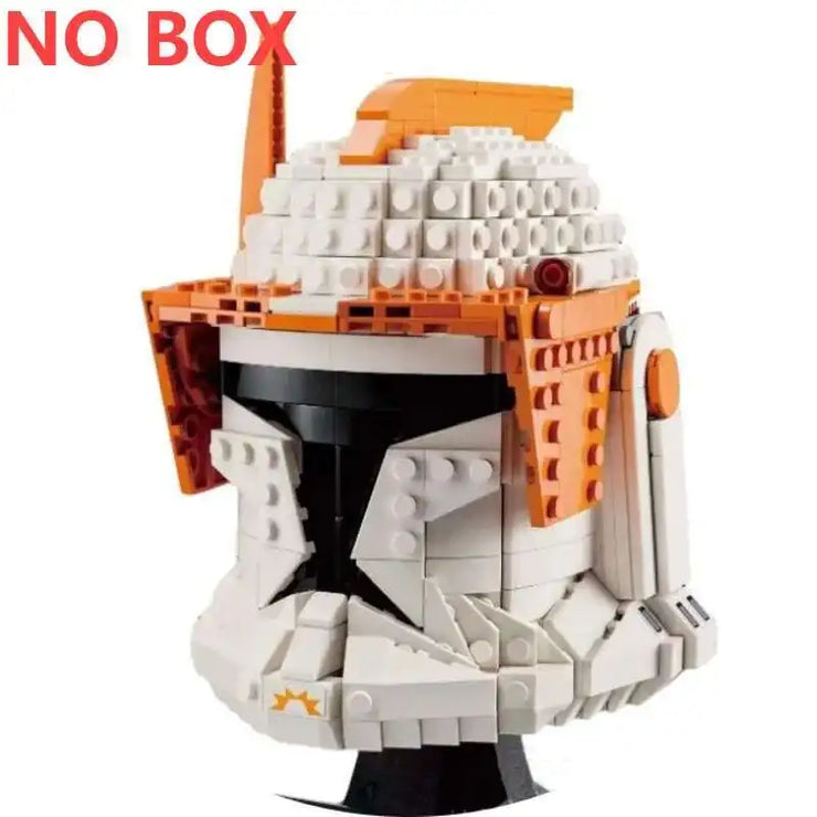 Star Wars Fighter Pilot Helmet Building Blocks Desk Decoration AT Jangos Kylos Fetts Rens C-3PO