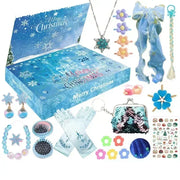 Christmas Advent Calendar Box Princess Dress Up Headwear Jewelry Set cute unicorn toys 24Days Countdown Calendar Xmas Gifts